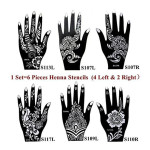 6-Piece Henna Tattoo Set Multicolour