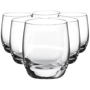 Hand Blown Italian Style Crystal Glasses Cups, 6 pcs Highball Glasses,288ml