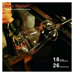 Hand Blown Italian Style Crystal Glasses Cups, 6 pcs Highball Glasses,288ml
