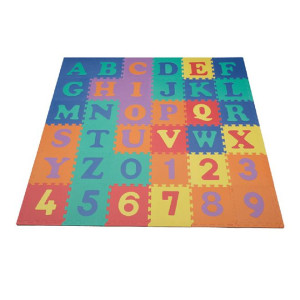 36-Piece Kids Exercise Tiles Alphabet Puzzles Foam Floor Mat