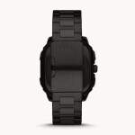 Men's Inscription Rectangle Shape Stainless Steel Analog Wrist Watch BQ2574 - 42mm - Black