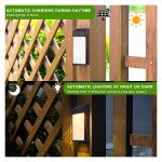 Solar Fence Lights,2 Pack Solar Deck Lights,Wall Sconce Lighting Porch Light? Auto On/Off Waterproof Solar Outdoor Lights for Wall Fence Patio Post Yard Porch