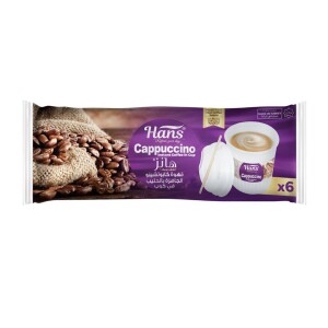 Hans Cappuccino Instant Coffee In Cup 6 Piece
