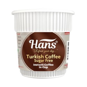 Hans Turkish Sugar Free Instant Coffee In Cup 6 Piece