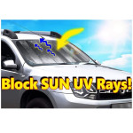 Car Front Windscreen UV Protection Foldable Heat Resistant Sunshade Aluminum Silver Color 1 Set Size 70x150