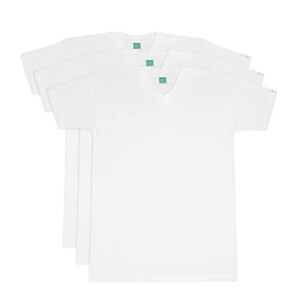 3 - Pieces RAYAN V Crew Neck Undershirt Cotton 100% white T-shirt