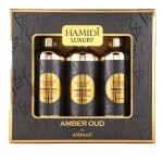 Luxury Amber Oud 3pcs Cosmetics Gift Set - Personal Care (Shower Gel + Body Lotion + Shampoo Conditioner)