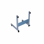 INHOUSE Laptop Table Desk Stand Mobile Computer Height Adjustable With Rolling Wheel For Bedroom Living Room Office Blue Color 60X40Cm