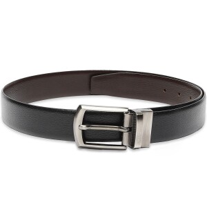 Inahom Reversible and adjustable Italian Leather Belts IM2021XDA0008 Black/Brown Size 30-44 Inches