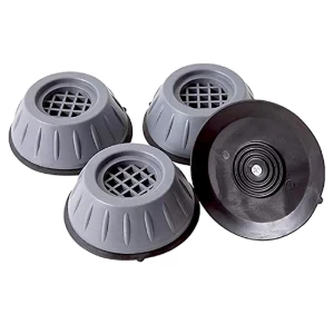 Leostar Rubber Anti Vibration Pads, For Washing Machine Pack Of 4, Gray-Black