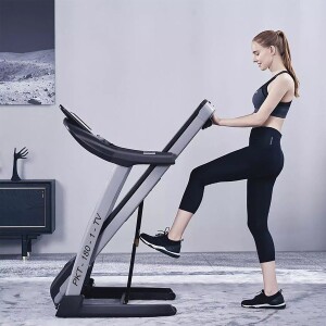 3.0 HP Treadmill With 10.1″ TV Screen - Gray Color