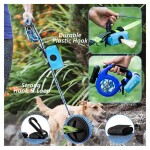 Bag Dispenser Doggie Leak Proof Waste Bag Dispenser 600D Nylon Oxford Zippered Bag Holder and Pet Waste Bags Clip On Container Attaches to Leash