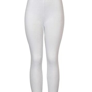 Full Length inner Leggings perforated Cotton 100% with Elasticized Waistband Women white
