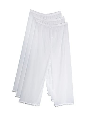 3 - Pieces Full Length Soft inner Pants Trousers Silk 100% with Elasticised Waistband Women