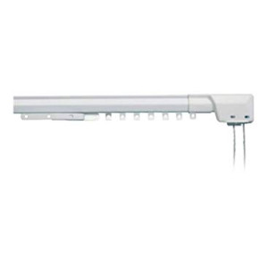 American Style Ultra Corded Adjustable Curtain Rail, 210 x 390 cm/4m, White