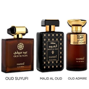 Ultimate Oud Collection Fragrance Perfume Gift Set - Oud Suyufi + Majd Al Oud + Oud Admire - Men Collection Perfumes Gift Set