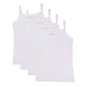 4 - Pieces Cotton Camisole Undershirts underwear Girls set white