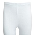 Full Length Pants Inner Girls Leggings With Elasticized Waistband Cotton White