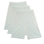 3- Pieces Soft inner Short Trousers Small Lace Silk 100% with Elasticized Waistband Women