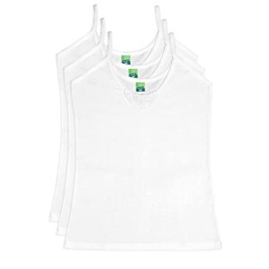 3- Pieces Women's Basic Cotton Underwear Camisole White