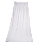 3- Pieces Full Length Soft inner Skirt Silk 100% with Elasticised Waistband Small Lace Women