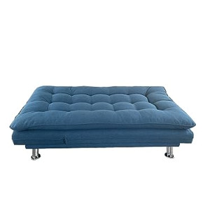 MAF Sofa Cum Bed I Sleeping Fabric Sofa I Three Seat Sofabed I Modern Design Living Room Sofa MAF-S208 Color BLUE