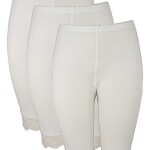 3 - Pieces Short Legit Shorts inner Cotton 100% with Elasticized Waistband Women