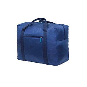 Waterproof Nylon Foldable Travel Bag Storage Duffel Bag Packable Lightweight Luggage Bag for Men and Women Blue