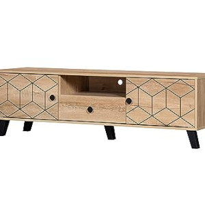 MAF Modern Multifunctional TV Table Stand-MAF-TV113-150CM-Storage Unit with 1 Drawers and Tow Doors Storage Shelves