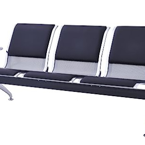 MAF 3 Seater Airport Chair with Cushion-Black Modle MAF-6133