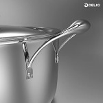 DELICI DTSP 24 Tri-Ply Stainless Steel Saucepan with Premium SS Handle