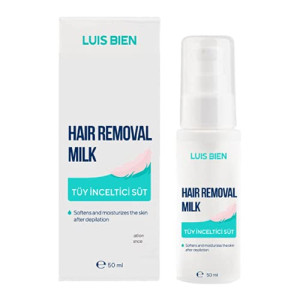 Luis Bien Hair Removal Milk (50ml) - Soften Skin After Depilation,Thinning of Unwanted Hair, Contains Rosemary Oil & Hyaluronic Acid