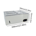Commercial Food Warmer,Stainless Steel Bain Marie Buffet Warmer 1500W,Temperature Range 30-85 C,GN 1/3 x6 Pans with Lids