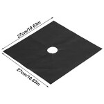 Gas Stove Protector - Dewin Gas Range Stove Burner Covers Protector, Non-Stick Oil Protection Mat, Kitchen Tool, Gas Stove Burner Covers, 4Pcs, 2 Colors Black HCY-QJD