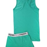 3 - Pieces Underwear Vest and Boxer Colored Cotton for boys