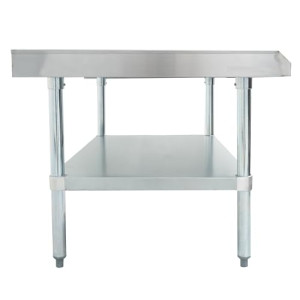 Generic DSTAND-2412-GS 12 x 24 x 22 Inch Stainless Steel Top Equipment Stand Table - 275 LBS Max Load