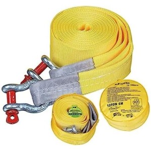 Nylon Tow Strap with Hook, Vehicle Heavy Duty Recovery Rope 33069 lbs Capacity Tow Rope 6M 10Ton