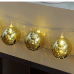 LED String Lights 2mtr 9 LEDs Golden Bauble Ball Fairy String LED Light AA Battery Operated LED Strip for Christmas