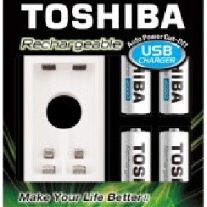 TOSHIBA USB CHARGER WITH 4PCS AA BATTERY 2000MAH