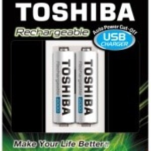 TOSHIBA USB CHARGER WITH 2PCS AA BATTERY 2000MAH