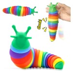 Fidget Slug Toy,Sensory Toys Fidget Slug,Flexible Decompression Slug Toy for Relaxing,3D Articulated Caterpillar Slug Toy,Hand Sensory Toy for Adults