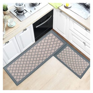 2 Pieces Anti Slip Kitchen Floor Mats 120x 44 and 80x44 cm