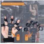 Hand Grip Strengthener 6 Adjustable Levels Upgraded Metal Hook Hand Exerciser Finger Stretcher Gripper Band Trainer for Hand Therapy 2 Pcs