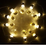 LED String Lights, 2.5m 10 LEDs Edison Bulb Ball Fairy String LED Light, Electric Plug-In Power Xmas Tree Light, Wedding 
