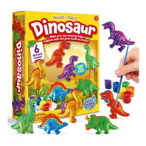 Dinosaur Painting Kit with 6 Dinos and Accessories Learn About Dinosaurs and STEM Subjects with Dinosaur Crafts for Kids 4-9