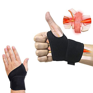 Carpal Tunnel Wrist Brace,2 Pack Wrist Support Brace Adjustable Wrist Strap for Sports Protecting  Arthritis for Both Left Hand and Right Hand