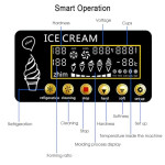 1200W Commercial Ice Cream Machine,Production volume: 16L-18/H,LCD Digital Display Ice Cream Maker,Shortage Alert,