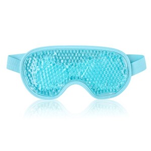 Eye Mask Cooling Reusable Eye Mask with Gel Beads for Hot Cold Therapy, Pain Relief Mask and Eye Pillow