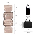 Hanging Toiletry Bag with Hanging Hook, Portable Makeup Organizer for Women & Men, Water Resistant Cosmetic Holder for Brushes Set