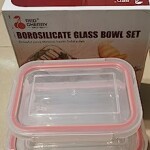 Borosilicate glass bowl set 3 pcs